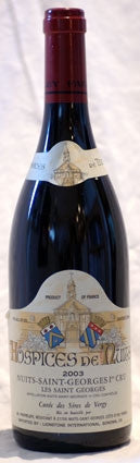 Hospices de Nuits, Nuits St-Georges, Les St Georges, Les Sires De Vergy, 1ER Cru, 2003, 750mL
