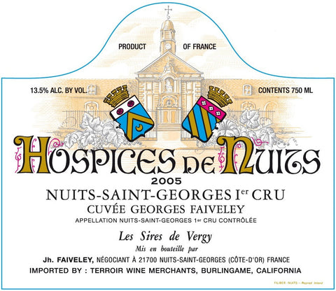 Hospices de Nuits, Nuits St-Georges, Les St Georges,  Cuvée Les Sires De Vergy, 1ER Cru, 2005, 750 mL
